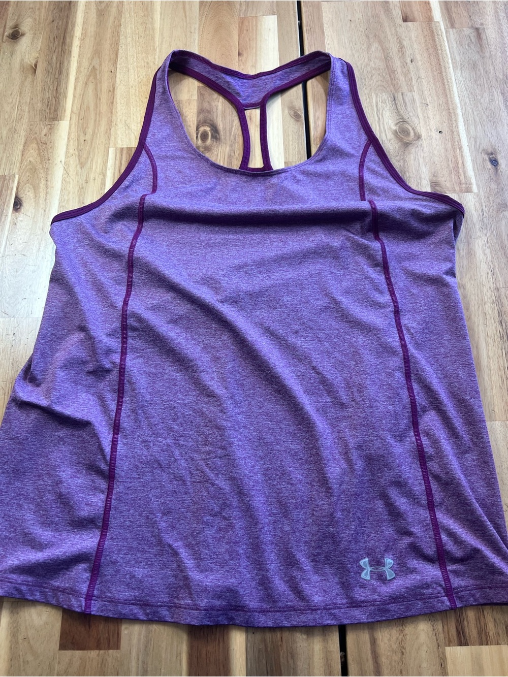 Under Armour HeatGear Purple Heather Racerback Athletic Tank Top Women’s XL